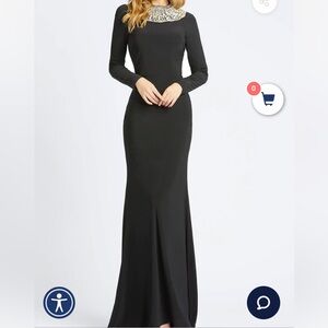 New Mac Duggal embellished maxi dress